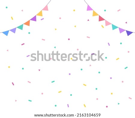 confetti and firecracker sauce for promotions and events illustration set. party, diary, decorate, event. Vector drawing. Hand drawn style. Royalty-Free Stock Photo #2163104659
