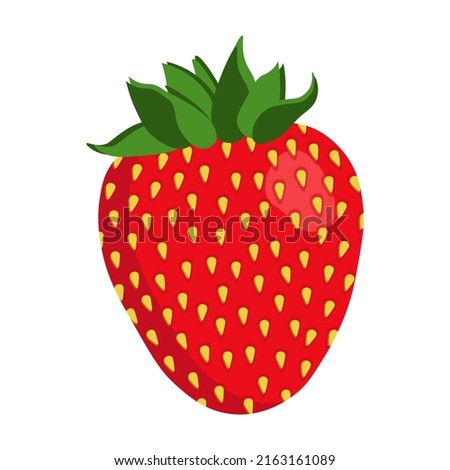 Strawberry red icon. Vector illustration.