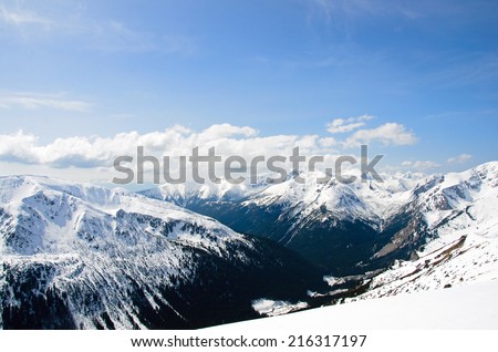 pictures of mountains in the winter scenery