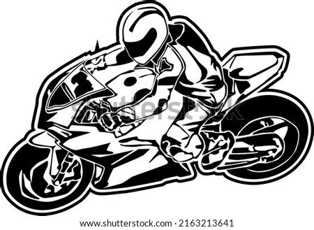 electric motorcycle in vector art style