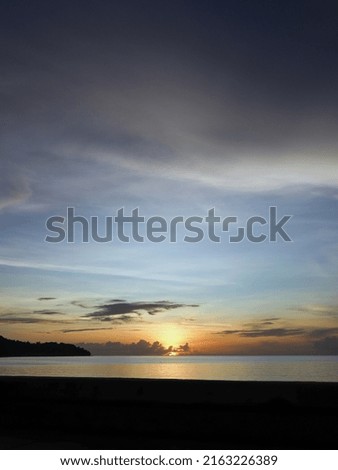 cloudy sunset over the sea