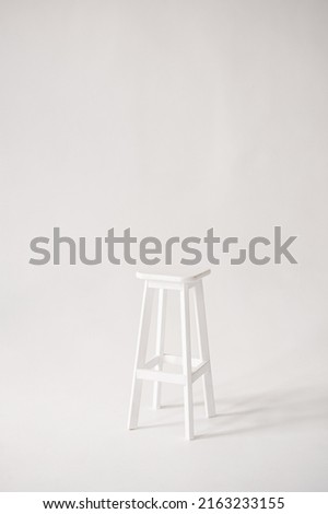 collaboration, advertising, furniture, white chair, sit, place for text, minimalism Royalty-Free Stock Photo #2163233155