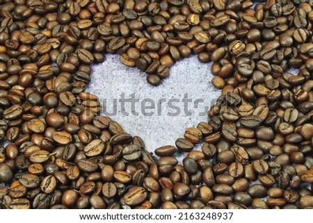 Coffee Beans Heart Shape Stock photo