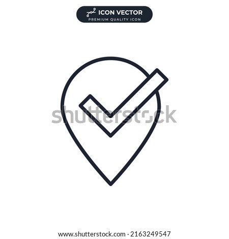 pin point icon symbol template for graphic and web design collection logo vector illustration