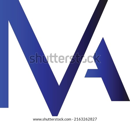 MA or AM. Monogram of Two letters AM. Luxury, simple, minimal and elegant MA logo design. Vector illustration template.