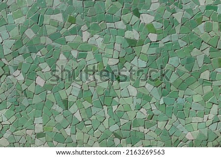 green mosaic tile pattern texture Royalty-Free Stock Photo #2163269563