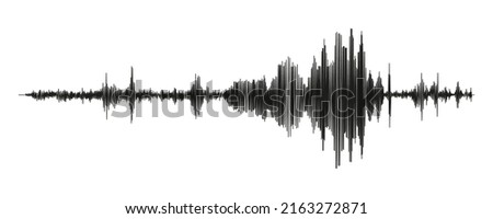 Seismograph measurement or lie detector graph. Seismic measurements with data record. Vector illustration isolated in white background