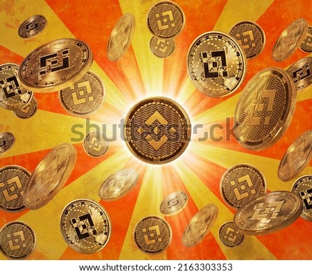 Binance coins pop art style image