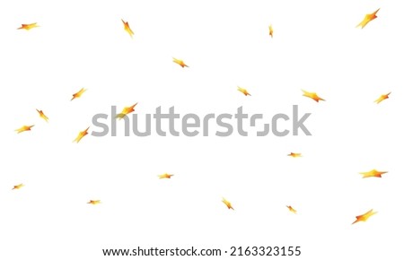Yellow and orange falling gradient stars on white background