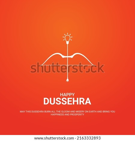 Happy Dussehra festival. 3D illustration . Creative social media ads Royalty-Free Stock Photo #2163332893
