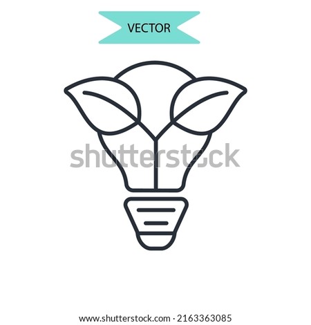green light bulb icons  symbol vector elements for infographic web