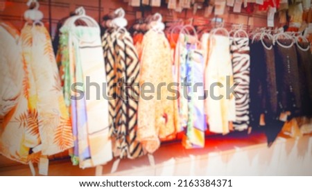 Defocused abstract background of 
Women's scarf display, with beautiful shape and color.