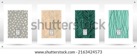 Vector Abstract Hand Drawn Scribble Cover Set. Minimal Artistic Sketch Poster. Collection of Simple Graphic Doodle Designs for Flyers, Cards, Brochure, Annual Report and other Ideas for Business.