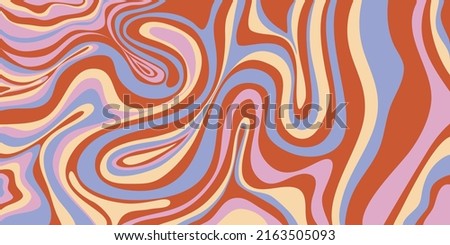 Psychedelic swirl groovy poster. Psychedelic retro wave wallpaper. Liquid groovy background. Vector design illustration.