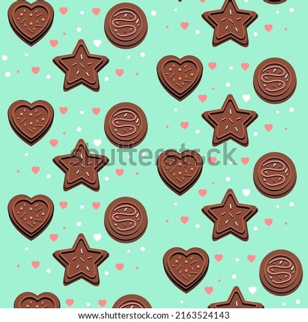 Sweet Collection of Various Chocolate Pattern Asset