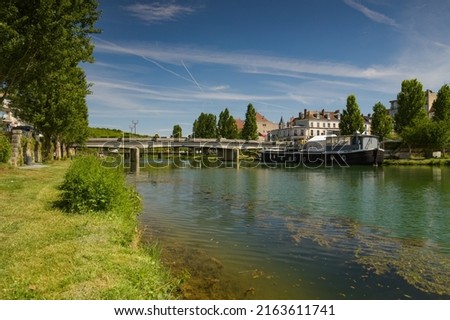 Landscape photography of the ctown of Melun in Seine et Marne in France