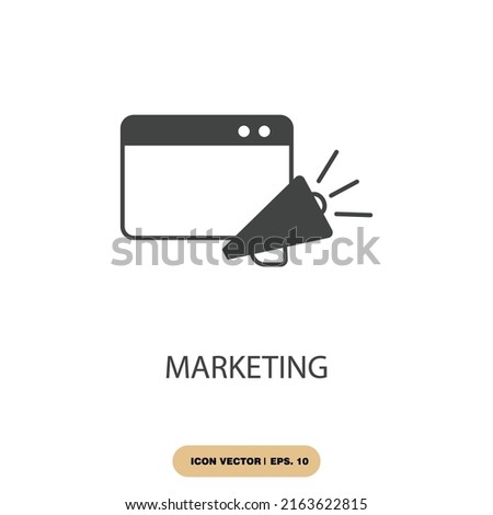 marketing icons  symbol vector elements for infographic web