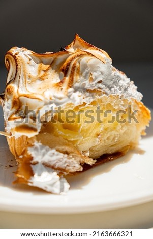 croissant with lemon curd and meringue