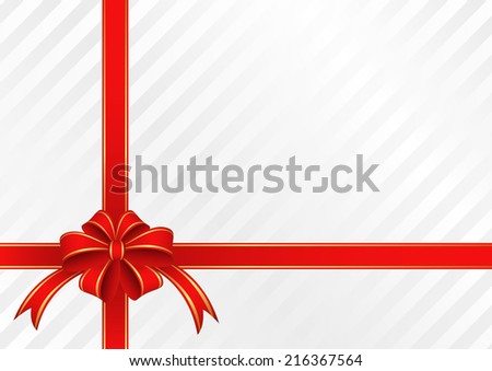 white background with  bow for gifts