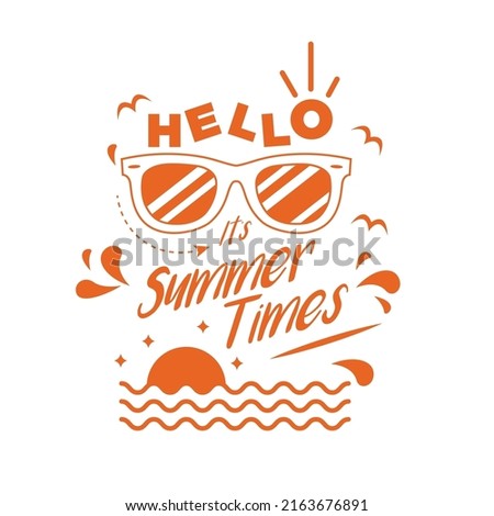 Summer Times  Graphic Vector Illustration