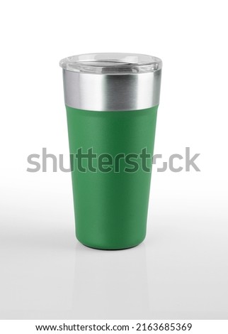 Coleman Brew Insulated Stainless Steel Tumbler Green Royalty-Free Stock Photo #2163685369