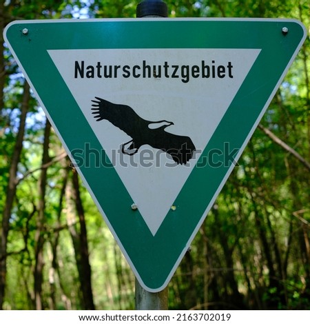 Sign with inscription nature reserve