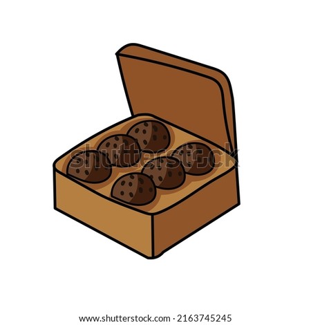 Chocolate box clipart vector illustration isolated