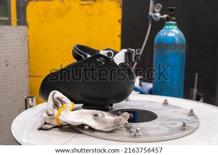 Tools of the welder. Welding tools and accessories