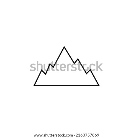 Mountain, Hill, Mount, Peak Thin Line Icon Vector Illustration Logo Template. Suitable For Many Purposes.