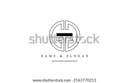 TG, GT, T, G abstract letters logo monogram