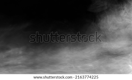 smoke overlay effect. fog overlay effect. Isolated on black background. Royalty-Free Stock Photo #2163774225