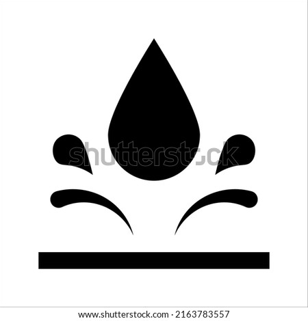 Water repellent surface line icon. Waterproof symbol concept. Vector illustration on white background.