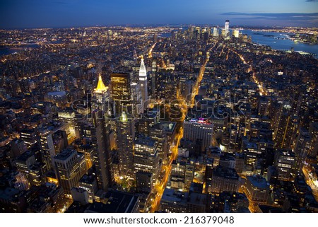City view of Manhattan New York 