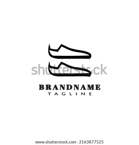 shoes logo icon design template black modern isolated vector illustration