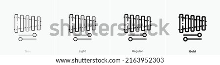 xylophone icon. Linear style sign isolated on white background. Vector illustration.