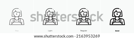 assistant icon. Linear style sign isolated on white background. Vector illustration.