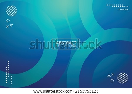 Gradient geometric circle shape background theme design with classic blue technology abstract vector Royalty-Free Stock Photo #2163963123