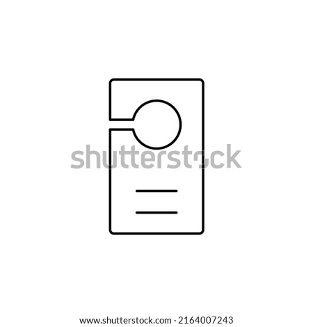 Door Hanger, Hotel Thin Line Icon Vector Illustration Logo Template. Suitable For Many Purposes.
