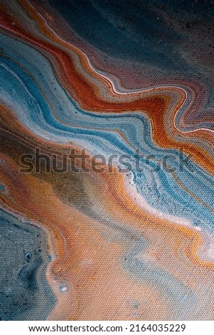 Abstract fluid art acrylic painting in earthy rustic colours Royalty-Free Stock Photo #2164035229
