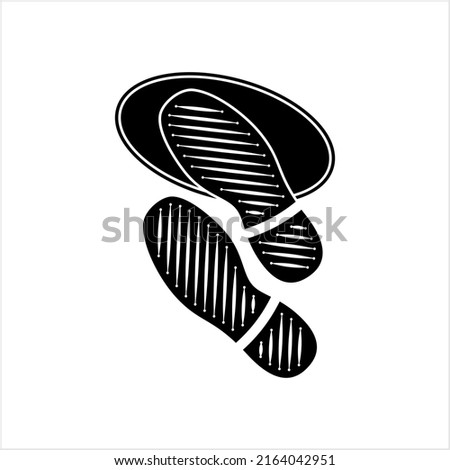 Imprint Soles Shoes Icon Vector Art Illustration