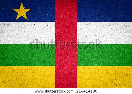 Central African Republic flag on paper background