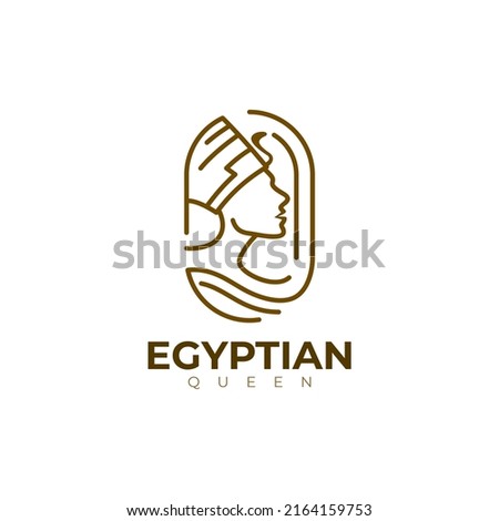 Egyptian logo vector, King logo and line style Royalty-Free Stock Photo #2164159753