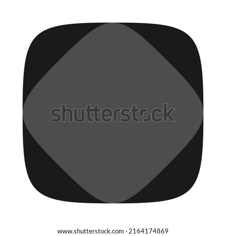 Double squircle rounded square shape icon. A geometric shape that is a mathematical intermediate between a square and a circle. Isolated on white background. Royalty-Free Stock Photo #2164174869