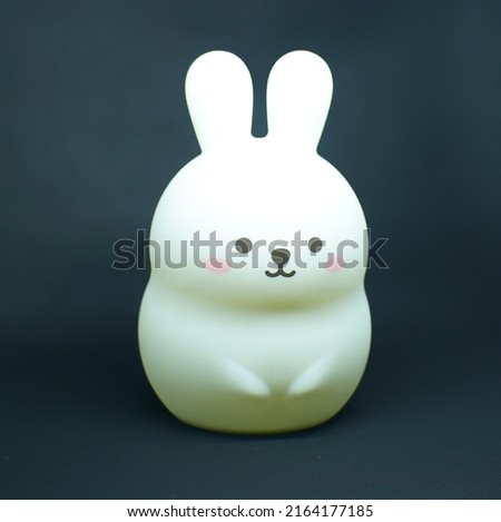 cute bunny-shaped decorative lights, when they are lit, they are colorful