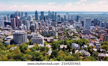 A picture of Montreal City High up in the air