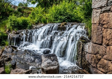 Waterfall at the old grinding mill in Borgvik