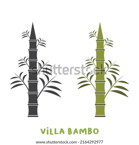 simple green and black bamboo logo