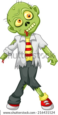 Funny cartoon zombie