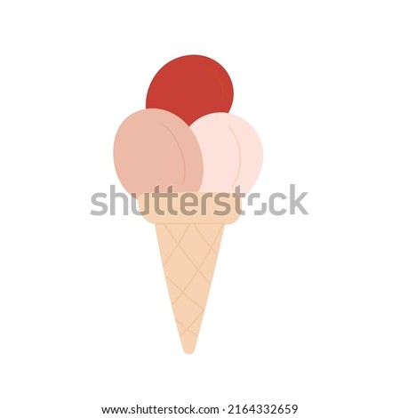 Ice cream dessert delivery service. Sweet products fast shipping vector illustration