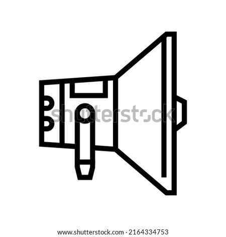 loudspeaker device line icon vector. loudspeaker device sign. isolated contour symbol black illustration